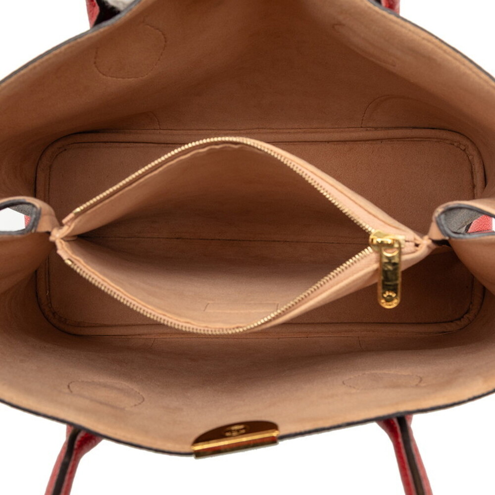 LOUIS VUITTON Authentic Brown Monogram Leather Tote Bag - Picture 4 of 6